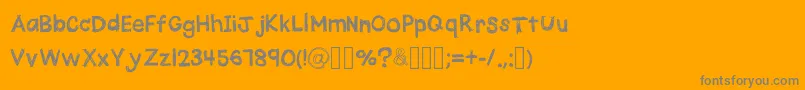 QuickPencil Regular-Schriftart – Graue Schriften auf orangefarbenem Hintergrund