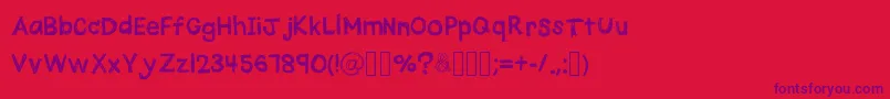 QuickPencil Regular Font – Purple Fonts on Red Background