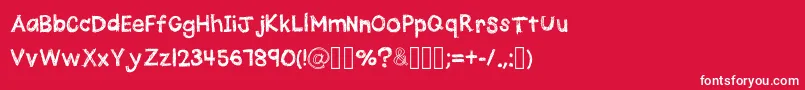 QuickPencil Regular Font – White Fonts on Red Background