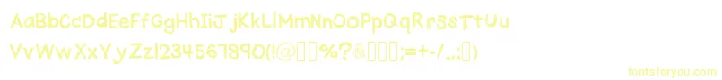 フォントQuickPencil Regular – 黄色のフォント