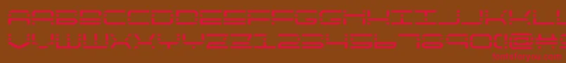 quickquick-Schriftart – Rote Schriften auf braunem Hintergrund