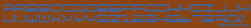 フォントquickquick – 茶色の背景に青い文字