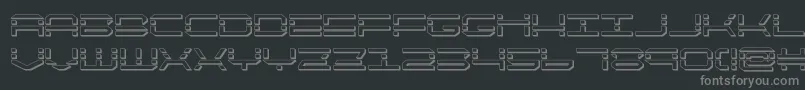 フォントquickquick3d – 黒い背景に灰色の文字