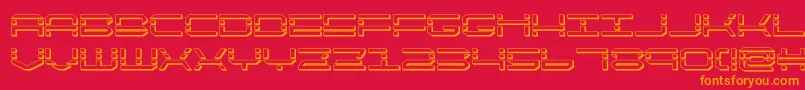 quickquick3d Font – Orange Fonts on Red Background