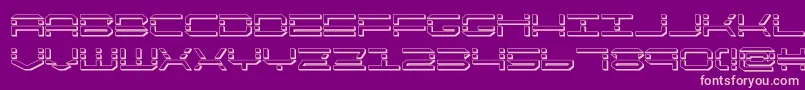 quickquick3d Font – Pink Fonts on Purple Background