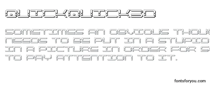 Quickquick3d Font