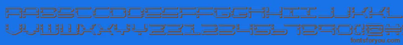 quickquick3d Font – Brown Fonts on Blue Background