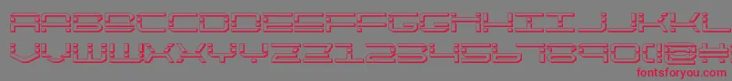 quickquick3d-Schriftart – Rote Schriften auf grauem Hintergrund