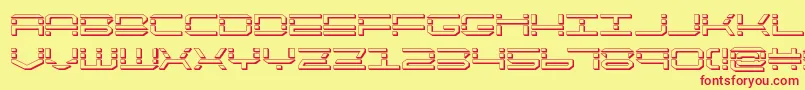 quickquick3d Font – Red Fonts on Yellow Background