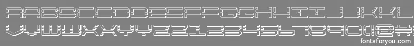 フォントquickquick3d – 灰色の背景に白い文字
