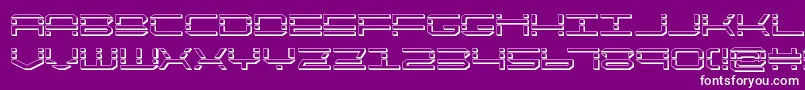 quickquick3d Font – White Fonts on Purple Background