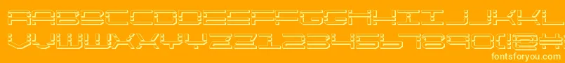 quickquick3d Font – Yellow Fonts on Orange Background