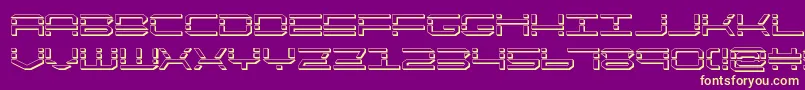 quickquick3d Font – Yellow Fonts on Purple Background