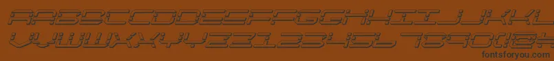 quickquick3dital Font – Black Fonts on Brown Background