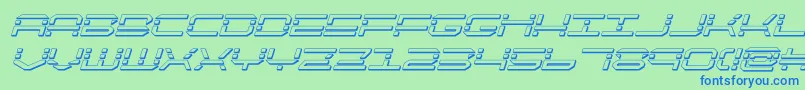 quickquick3dital Font – Blue Fonts on Green Background