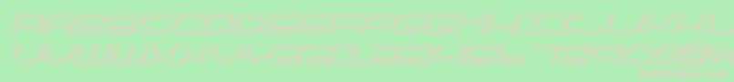 quickquick3dital-Schriftart – Rosa Schriften auf grünem Hintergrund