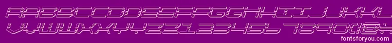 quickquick3dital Font – Pink Fonts on Purple Background