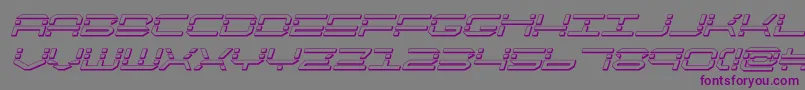 quickquick3dital Font – Purple Fonts on Gray Background