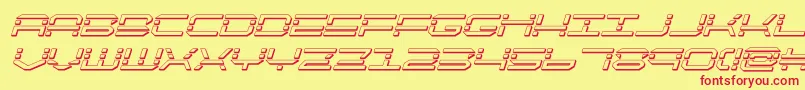 quickquick3dital Font – Red Fonts on Yellow Background