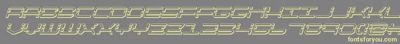 quickquick3dital Font – Yellow Fonts on Gray Background
