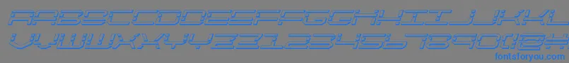 quickquick3dital Font – Blue Fonts on Gray Background