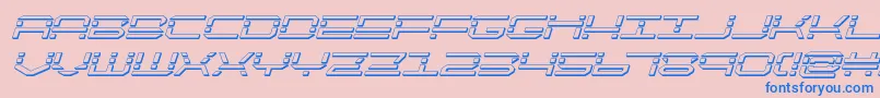 quickquick3dital Font – Blue Fonts on Pink Background