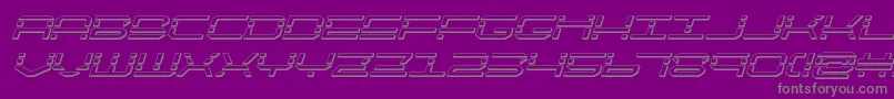 quickquick3dital Font – Gray Fonts on Purple Background