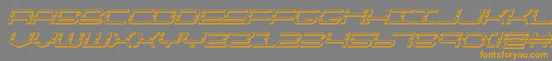 quickquick3dital-Schriftart – Orangefarbene Schriften auf grauem Hintergrund