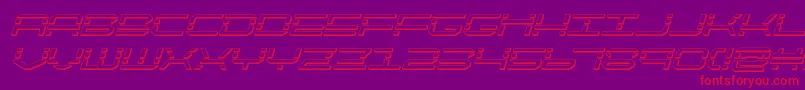quickquick3dital-fontti – punaiset fontit violetilla taustalla