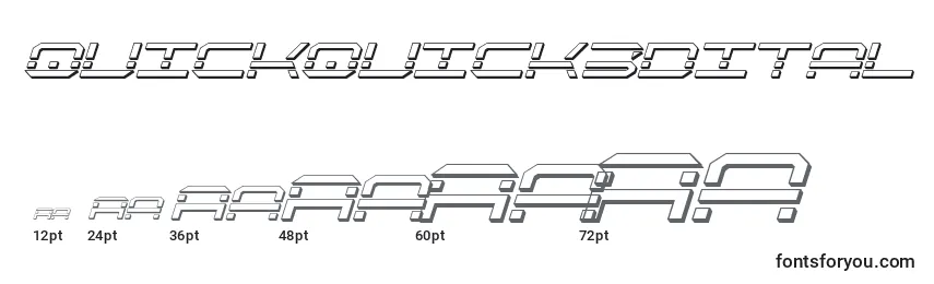 Quickquick3dital (137918) Font Sizes