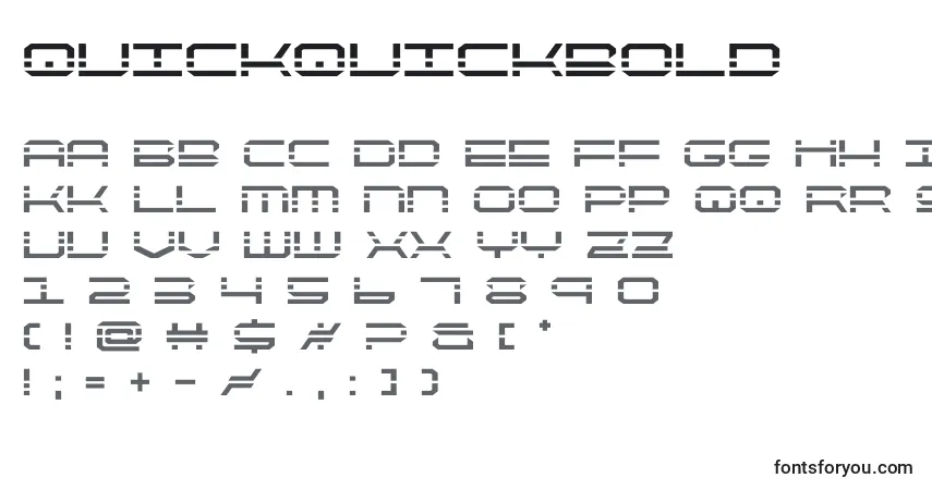 A fonte Quickquickbold (137919) – alfabeto, números, caracteres especiais