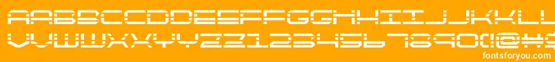 quickquickbold-Schriftart – Weiße Schriften auf orangefarbenem Hintergrund