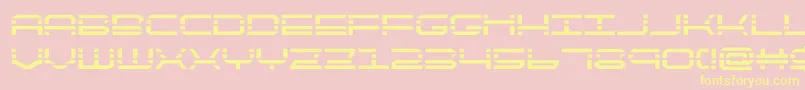 Fonte quickquickbold – fontes amarelas em um fundo rosa