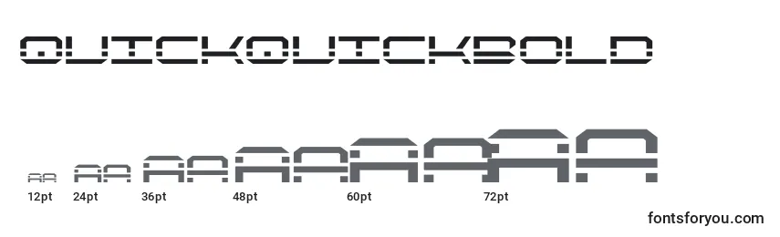 Größen der Schriftart Quickquickbold (137919)