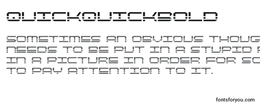 Quickquickbold (137919) Font