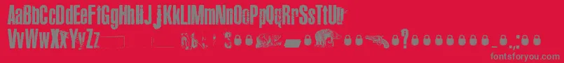 Canard Font – Gray Fonts on Red Background