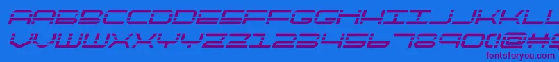 quickquickboldital Font – Purple Fonts on Blue Background