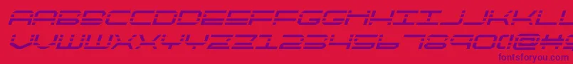 quickquickboldital Font – Purple Fonts on Red Background