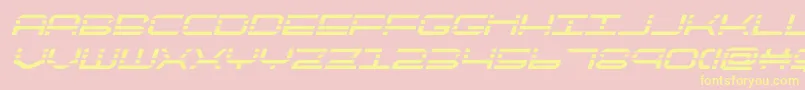 quickquickboldital Font – Yellow Fonts on Pink Background