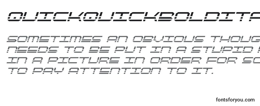 Quickquickboldital Font