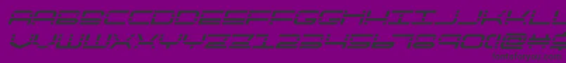 quickquickboldital Font – Black Fonts on Purple Background
