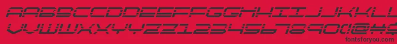 quickquickboldital-Schriftart – Schwarze Schriften auf rotem Hintergrund