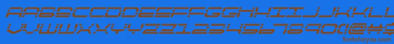quickquickboldital Font – Brown Fonts on Blue Background