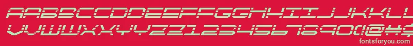 quickquickboldital Font – Green Fonts on Red Background