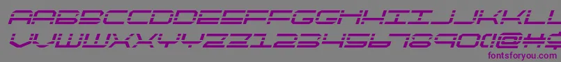 quickquickboldital-Schriftart – Violette Schriften auf grauem Hintergrund