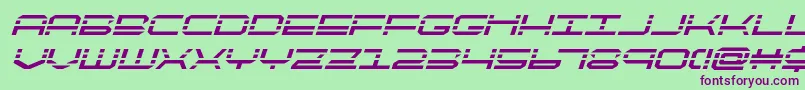 quickquickboldital Font – Purple Fonts on Green Background