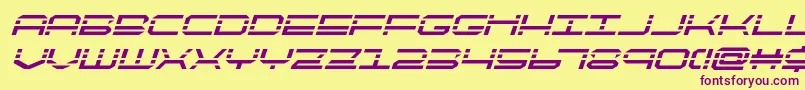 quickquickboldital Font – Purple Fonts on Yellow Background