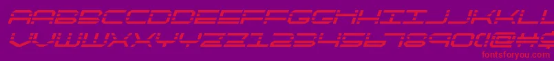 quickquickboldital Font – Red Fonts on Purple Background