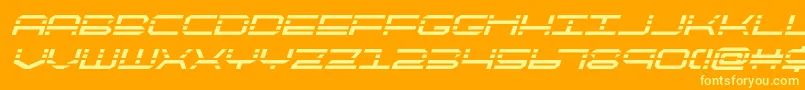 quickquickboldital Font – Yellow Fonts on Orange Background