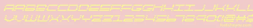 quickquickboldital Font – Yellow Fonts on Pink Background